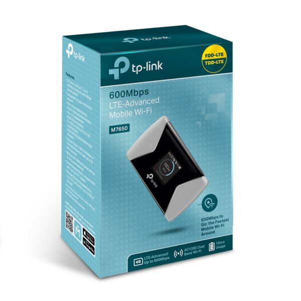 TP-Link 600MBPS 4G LTE MOBILE WIFI W/SCREEN M7650 - Image 4