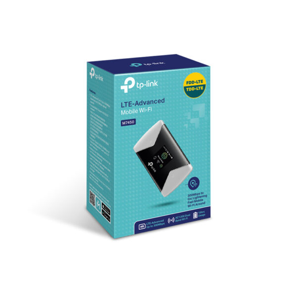 TP-Link 300MBPS 4G LTE MOBILE WIFI W/SCREEN M7450 - Image 4