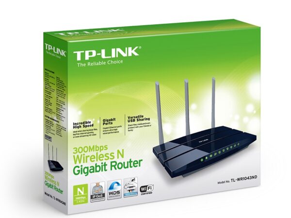 TP-Link TL WR1043ND 300Mbps Wireless N Gigabit Router | TL-WR1043ND - Image 6