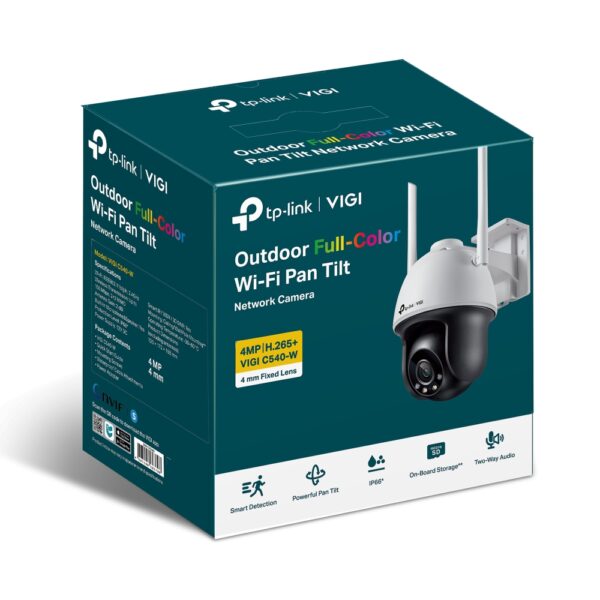 TP-Link VIGI C540 W 4MP Outdoor Full Color Wi Fi Pan Tilt Network Camera | VIGI-C540-W - Image 2