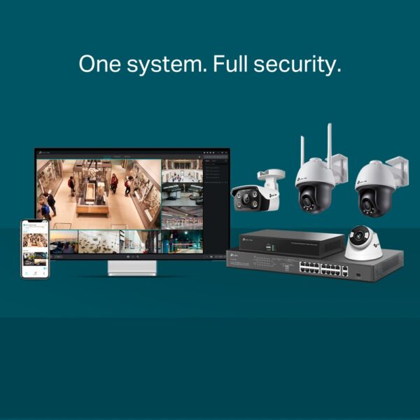 TP-Link VIGI C540 W 4MP Outdoor Full Color Wi Fi Pan Tilt Network Camera | VIGI-C540-W - Image 3
