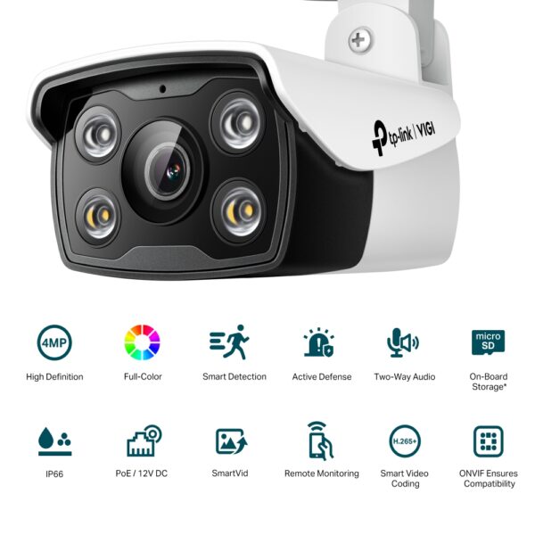 TP-Link 4MP Outdoor Full Color Wi Fi Bullet Network Camera VIGI C340HPWSM 4 - Image 7