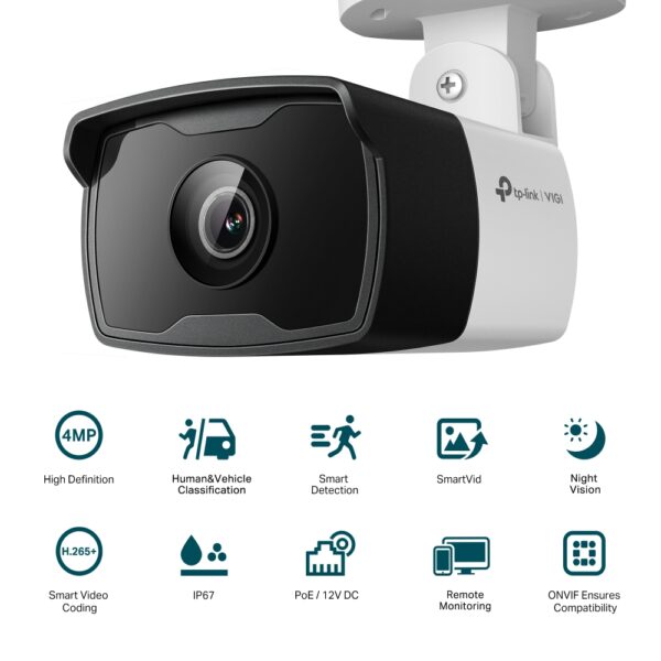 TP-Link VIGI-C340I-2.8MM 4MP Outdoor IR Bullet Network Camera | VIGI-C340I-2.8MM - Image 8