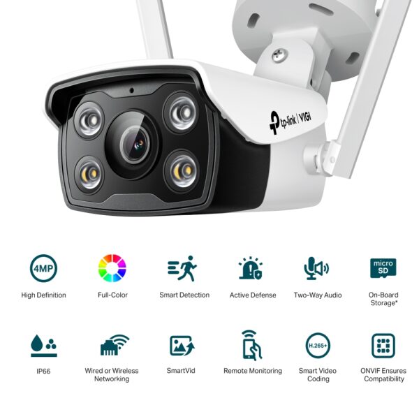TP-Link VIGI-C340W-4MM 4MP Outdoor Full Color Wi Fi Bullet Network Camera WIFI VIGI C340 W (4mm) - Image 5